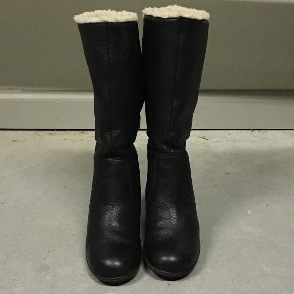 TommyGirl Hilfiger black leather convertible boots - Picture 2 of 8